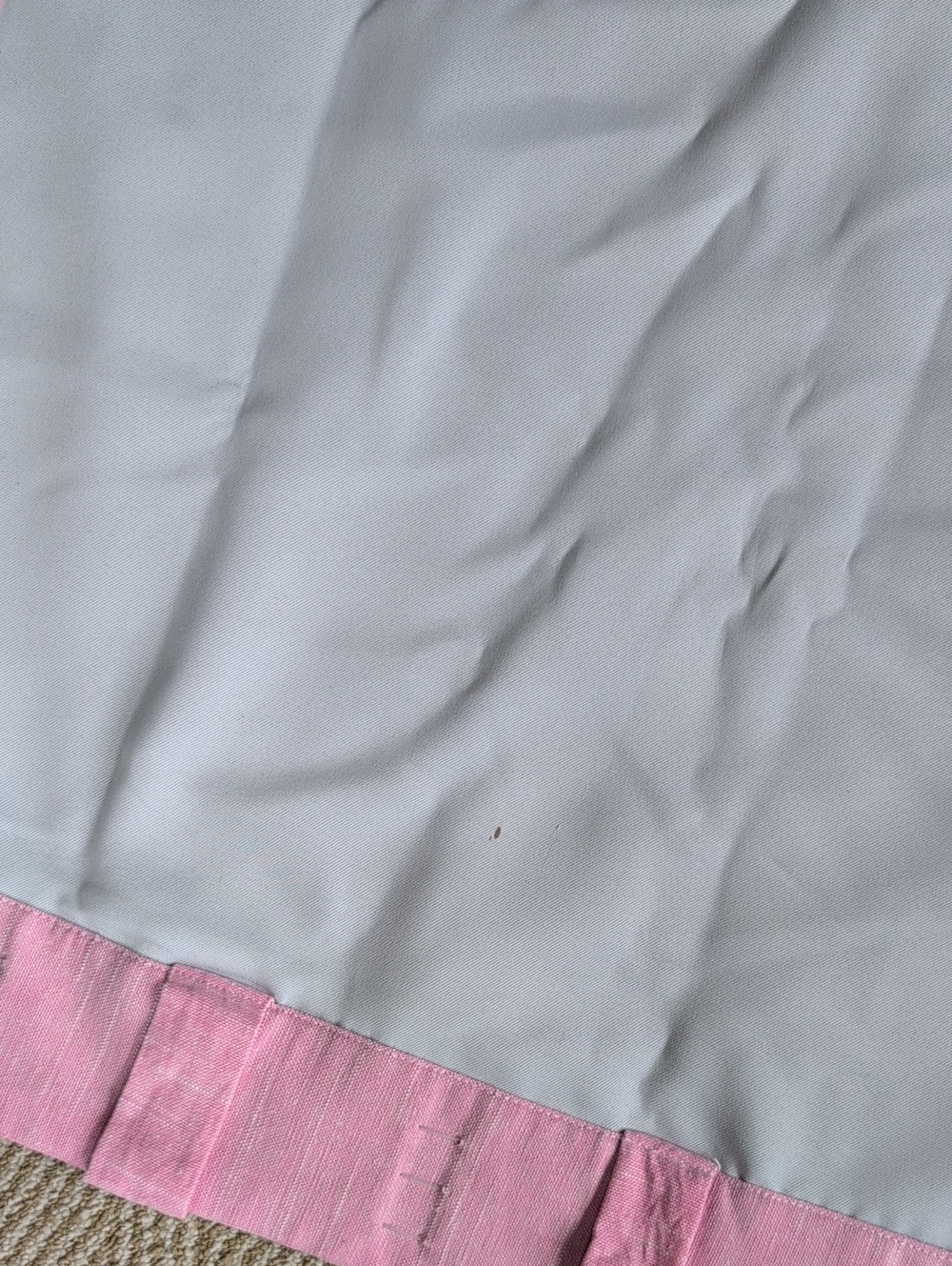 Pottery Barn Kids Evelyn Pink Linen Blend Blackout Curtains Panel Pair 44" x 84" - Picture 13 of 14